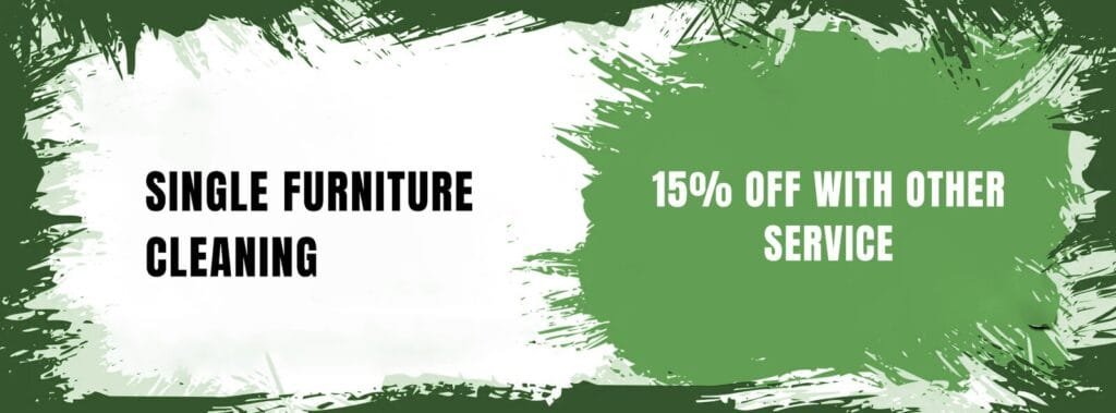 single furniture cleaning 15% off with other services