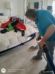 Carpet cleaning master bedroom before and after service Indianapolis