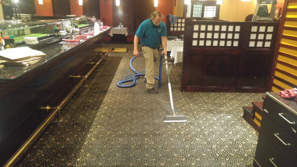 commercial carpet clean restaurant before and after