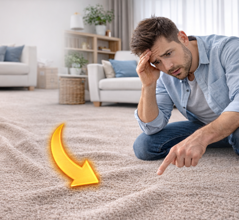 Living room carpet needed Stretched before we stretched the carpet