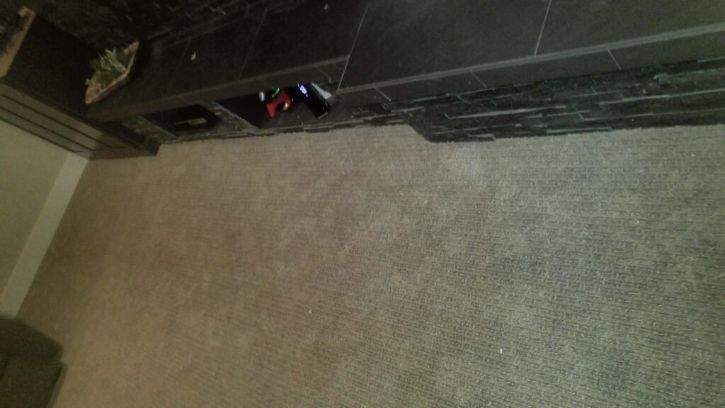 finish Result from pad and tackstrips + Carpet Stretching